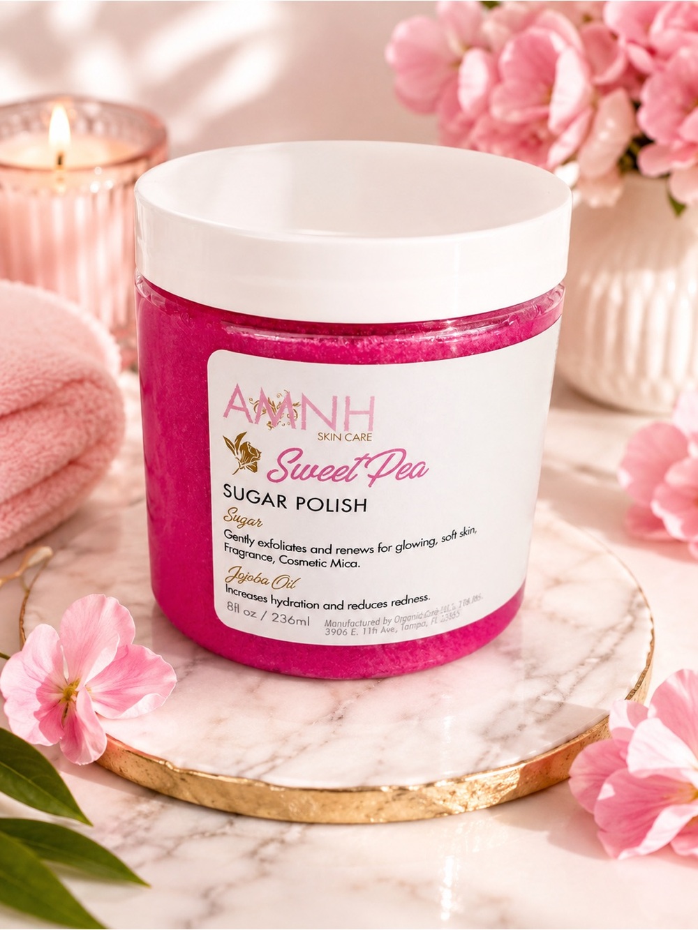 Sweet Pea Sugar Polish – Pink Exfoliating Body Scrub